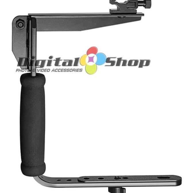 Quick Flip Rotating Flash Bracket for DSLR Cameras and Speedlight