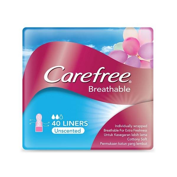 CAREFREE BREATHABLE UNSCENTED 40 PCS