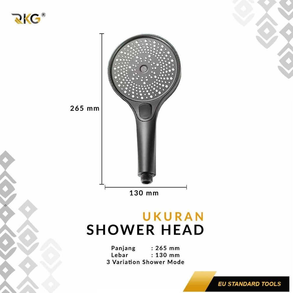 Hand Shower 3 Speed Water Stop Panel Besar