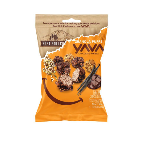 Yava Granola Puffs Choco Van 50Gr/Pcs