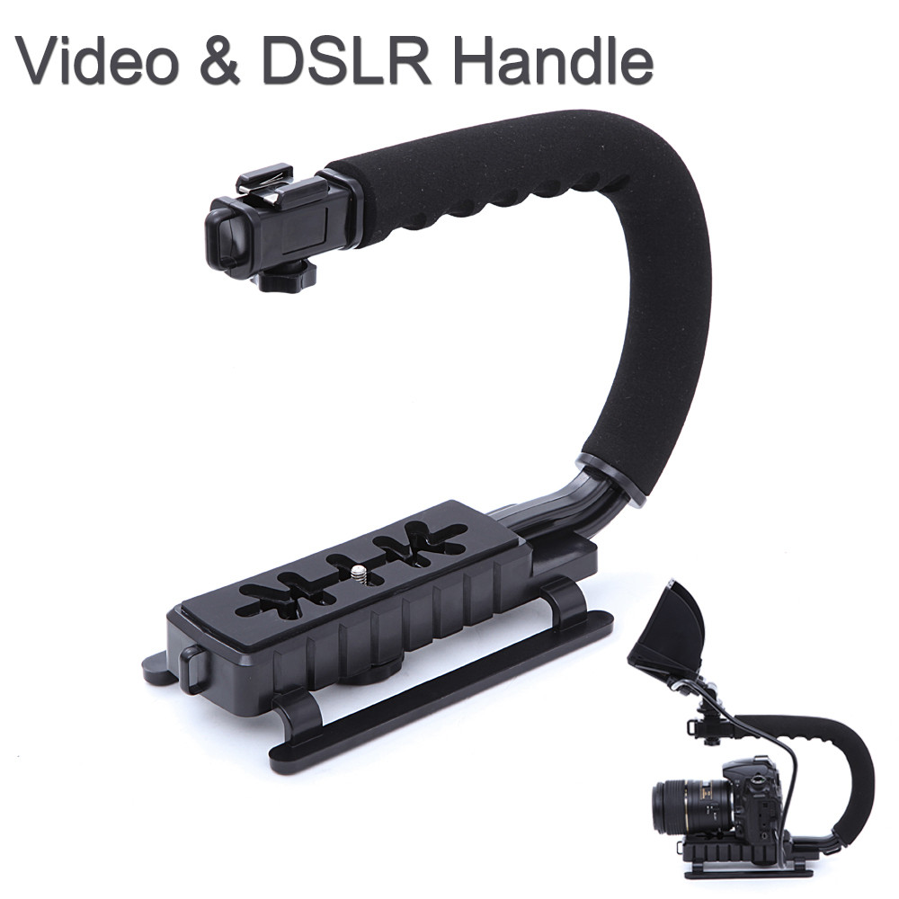 Camera Stabilizer Grip Video Handle C Shape DSLR - XT-375 - Black
