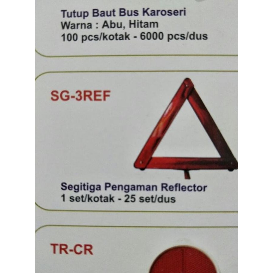 Segitiga Pengaman Reflector SG-3REF " 00910 " murah
