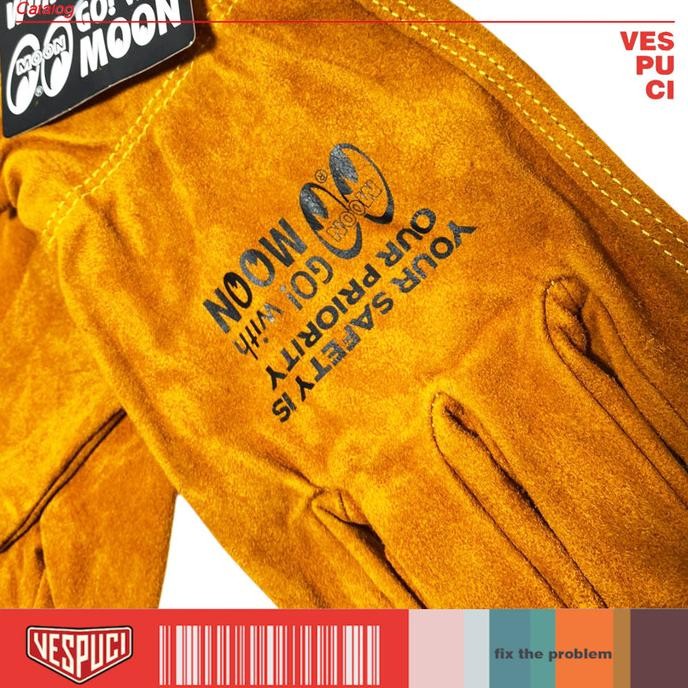 new !!! Mooneyes Leather Work Gloves