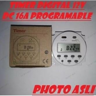 TIMER DIGITAL 12 V DC 16A PROGRAMABLE SWITCH AUTO ON OFF Timer 12V