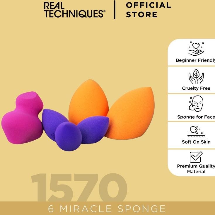 Real Techniques 1570 6 Miracle Sponges