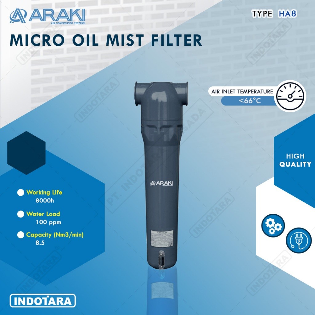 Araki Compressor Micro Oil Mist Filter HA8
