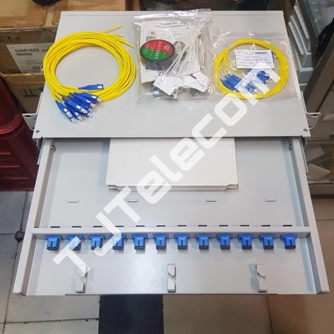 OTB rack 12 core SC + PAZ + lengkap