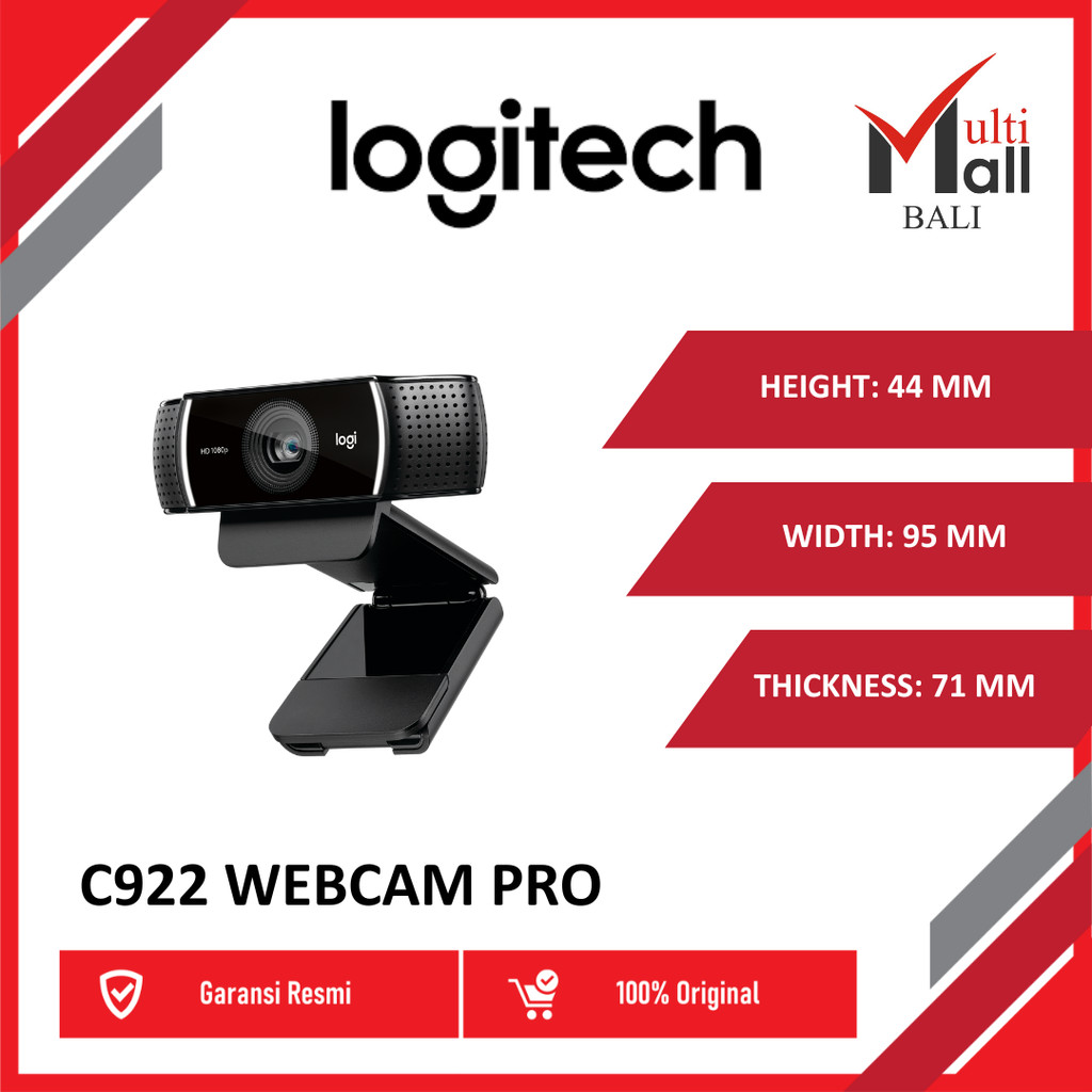 Logitech C922 Webcam Pro Streaming Full HD1080p