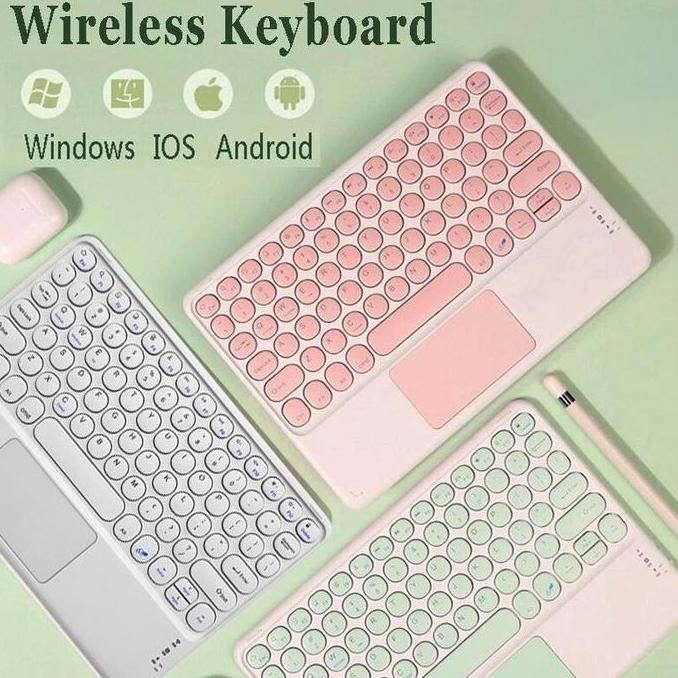 Wireless Bluetooth Keyboard With Touchpad For Ipad Keyboard Universal For Android Ios Pc