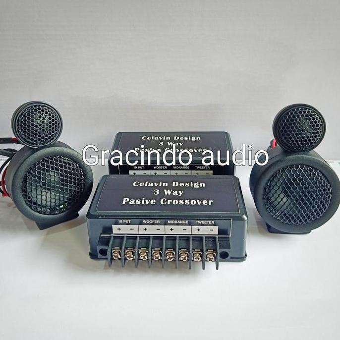 Promo Speaker Midrange Tweeter Celavin Mounting Universal + Crossover 3way Diskon