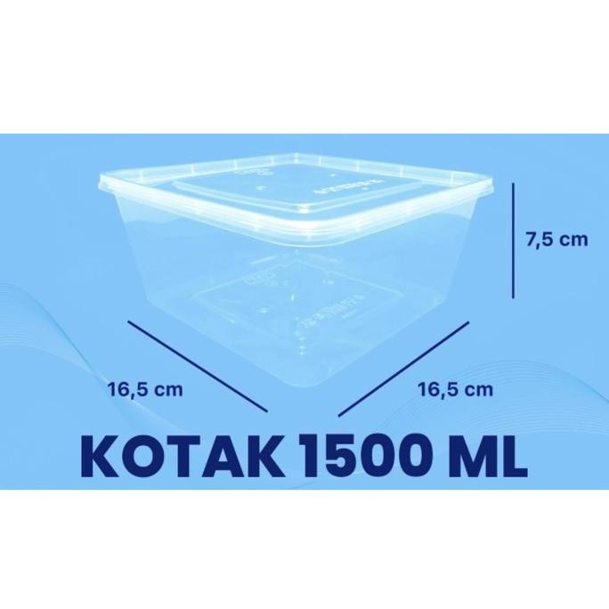 THINWALL SQUARE 1500ml / KOTAK PERSEGI 1500ml