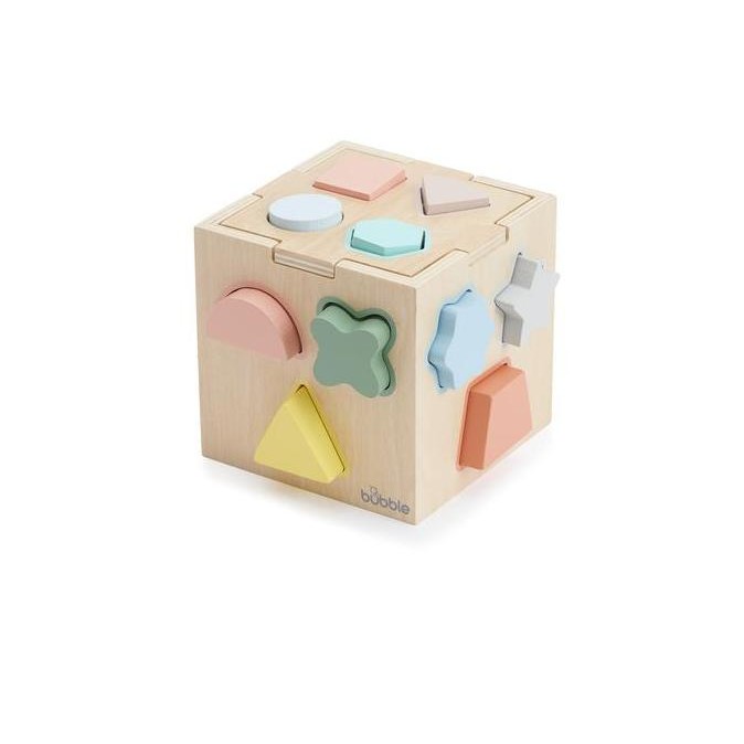 TERBARU - Bubble Wooden Shape Sorting Cube