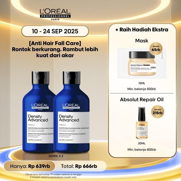 LOreal Professionnel Density Shampoo Twin Pack 300ml x 2