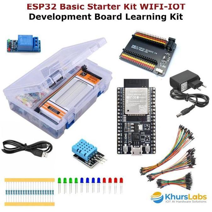 Esp32 Wifi Iot Basic Learning Kit - Paket Belajar Ing Pemula Mini Trainer Esp32 V4