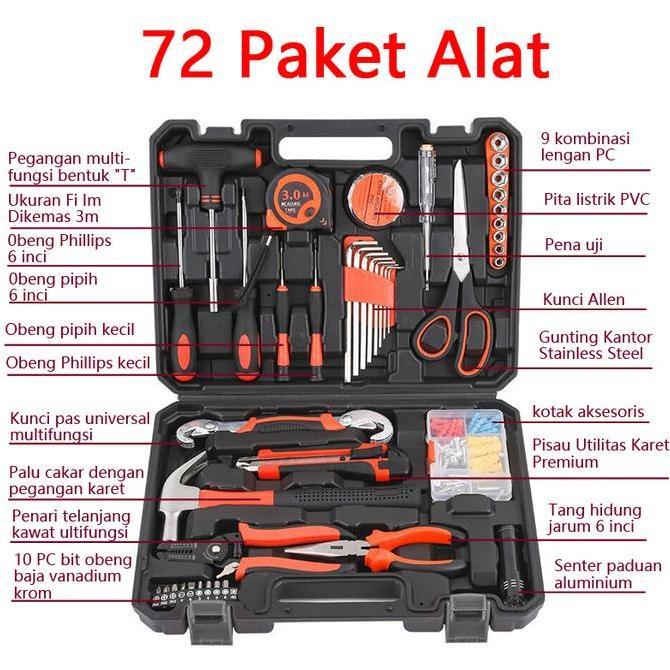 Intan.Pershop - Hand Toolset Tool Kit Set Toolkit Toolbox Tool Set Tool Box