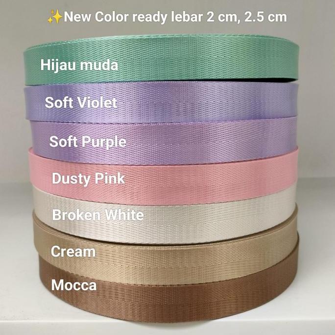Ready Webbing Nylon 2.5 herringbone tebal 0,9mm (roll) Non Cod