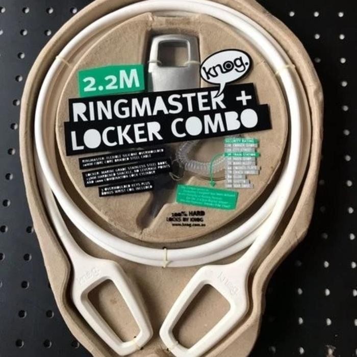 Gembok sepeda KNOG ring master + locker combo original  2.2