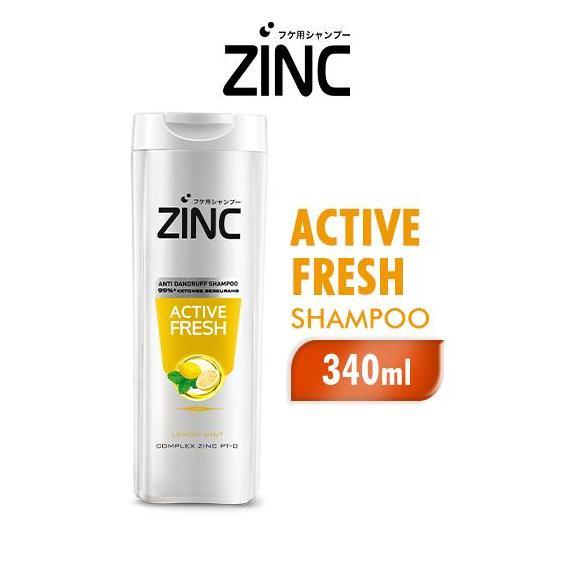 Zinc Shampoo Active Fresh Botol 340 ml