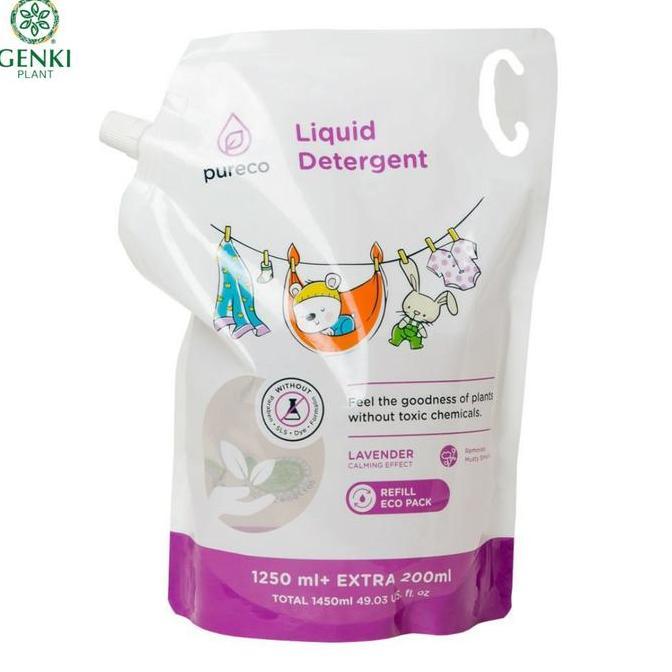 Pureco Liquid Detergent (Lavender) Pouch - 1450 Ml