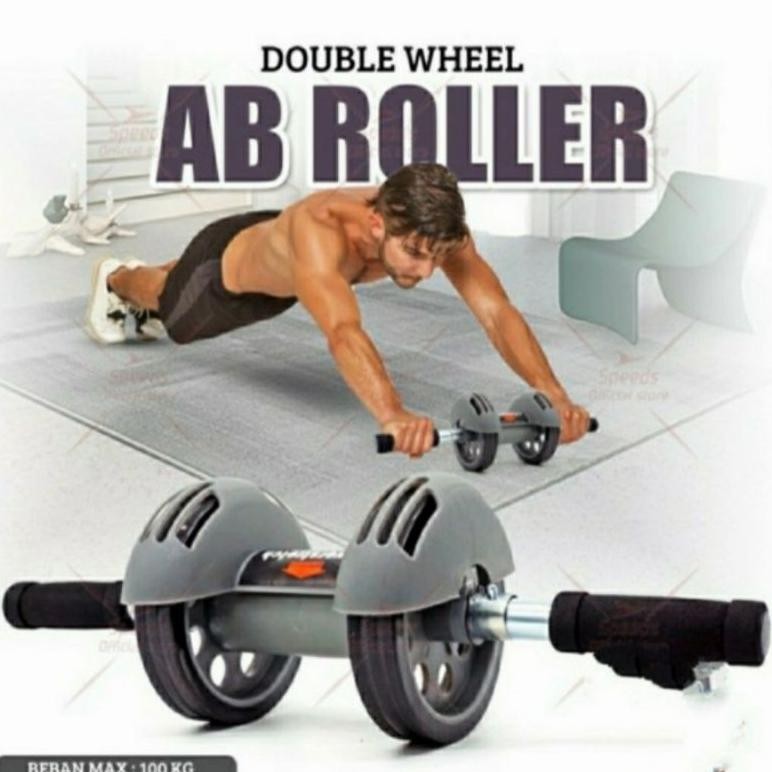 Abdominal wheel ab mat dual roller wheel exercise
