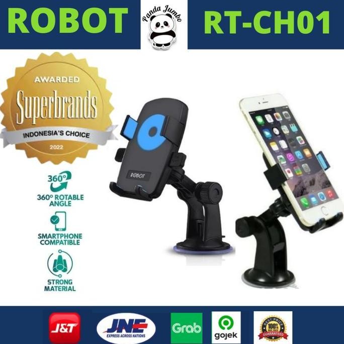 Robot RT-CH01 360 Rotatable Car Stent BIRU+HITAM