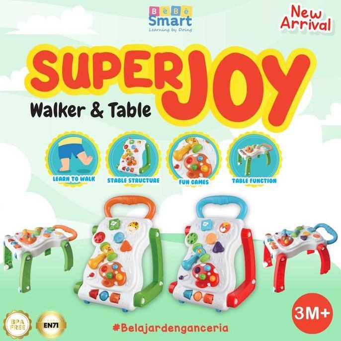 (Good) SPD57 BEBE SMART SUPER JOY WALKER & TABLE MAINAN TABLE WALKER ANAK