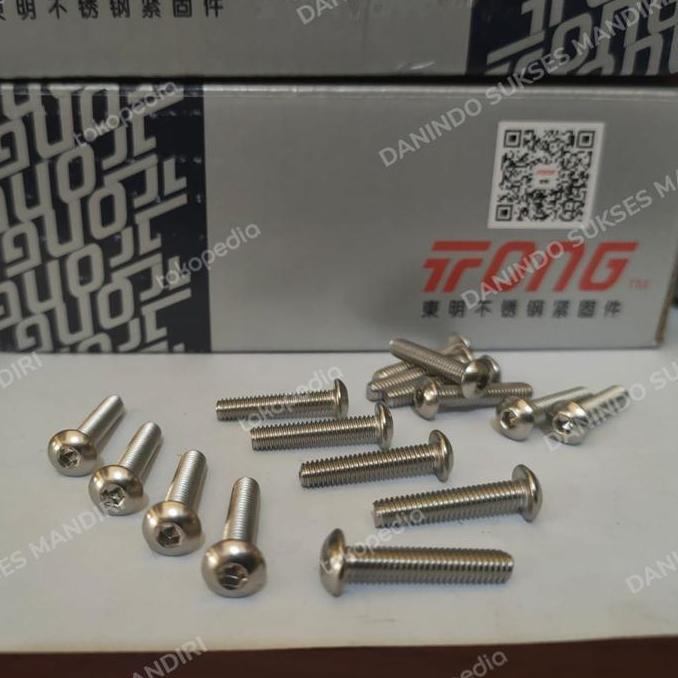 Ss 304 / Baut L Button M6X40 / Socket Stainless M6