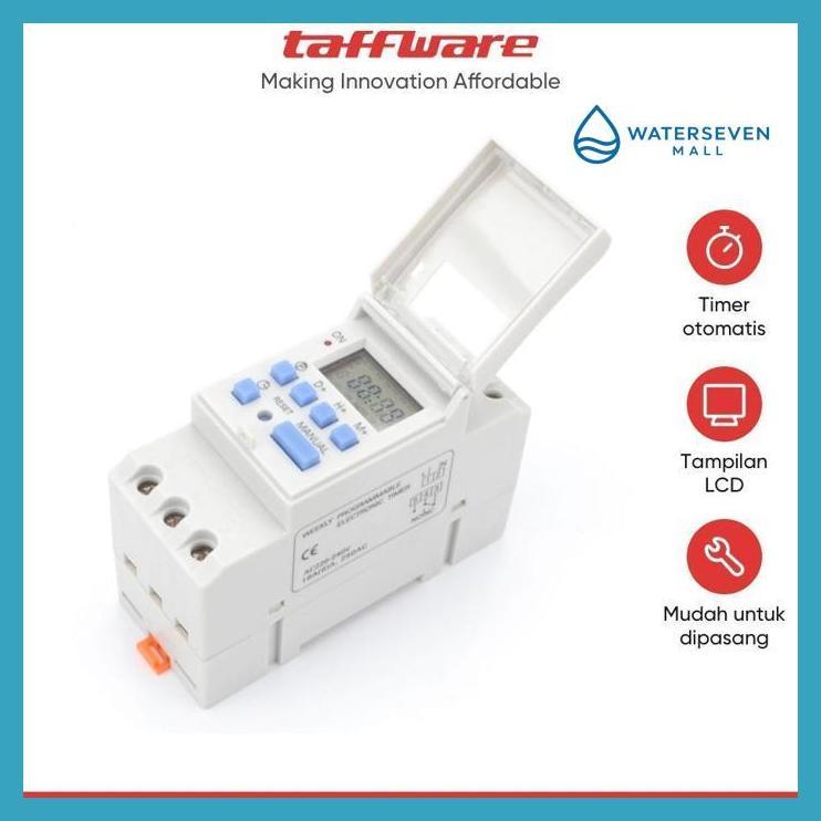 ( ORIGINAL ) PROGRAMMABLE DIGITAL TIMER SWITCH 20 PROGRAM 220V/25A(16A) PRIVASI AMAN