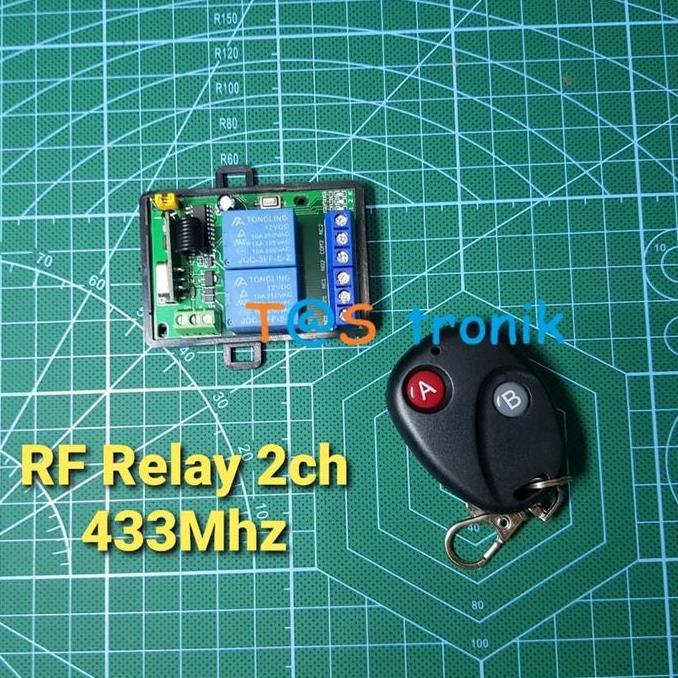 Diskon Rf Relay Switch Remote Controller 433Mhz Wireless Relay 2Ch Remote