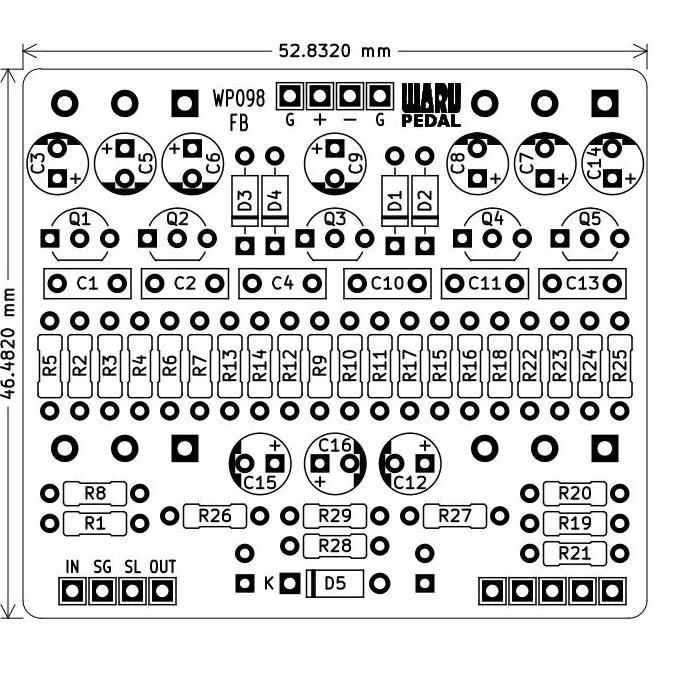 Murah WP098_FB PCB Efek based on Fender Blender Non COD