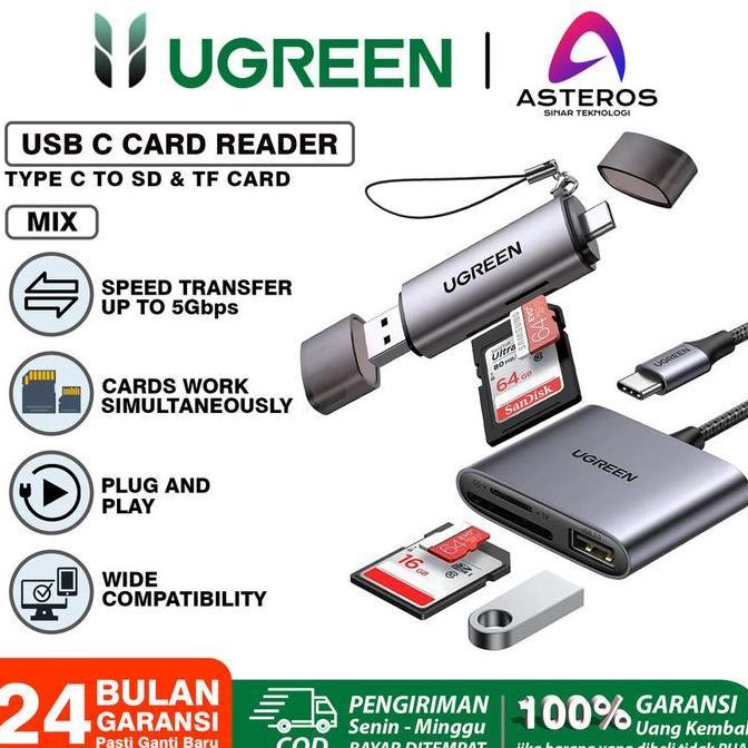 Ugreen Card Reader USB 3.0 OTG TYPE C Flash USB ORIGINAL