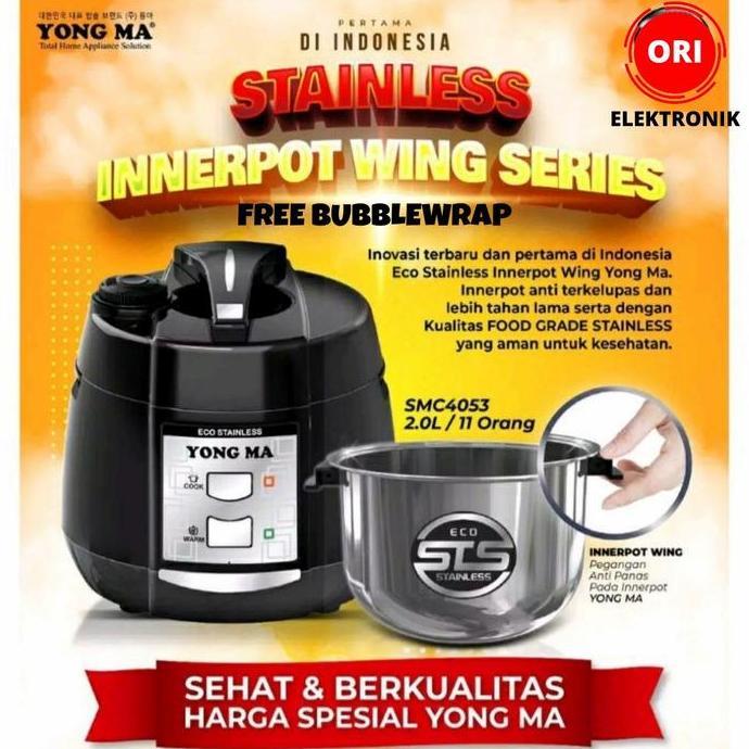 YONG MA MAGIC COM INNERPOT WING STAINLESS 2LITER SMC-4053