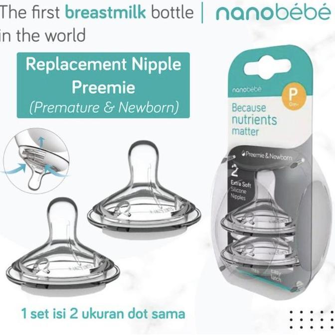 NANOBEBE REPLACEMENT NIPPLE ( DOT SUSU NANOBEBE )
