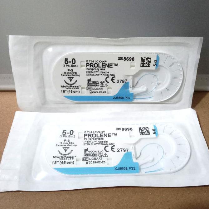 Ready stock Prolene 5/0 8698 Reverse cutting