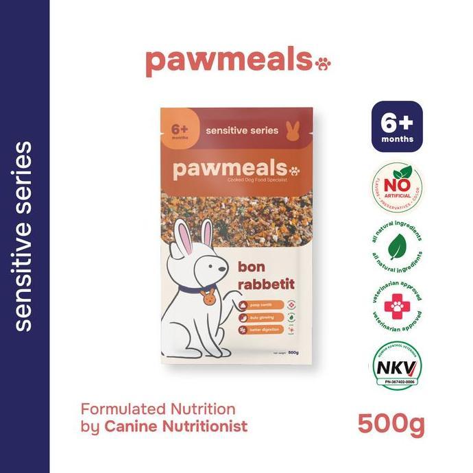 NEW Pawmeals - Cooked Rabbit 500gr