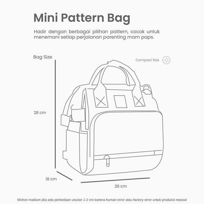 Papamama Mini Pattern Bag - Anchor 1071