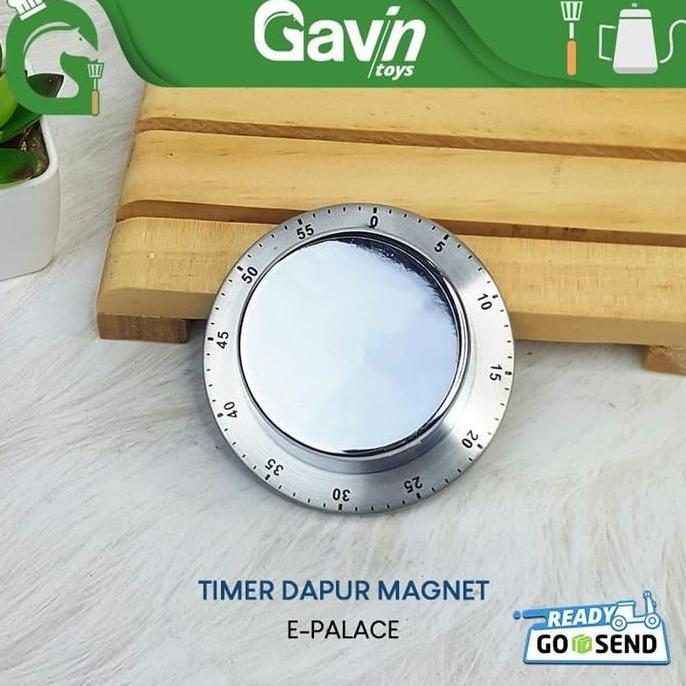 Instancodbisa- Kitchen Timer Dapur Magnet Cooking Baking Timer - Stainless Magnetic