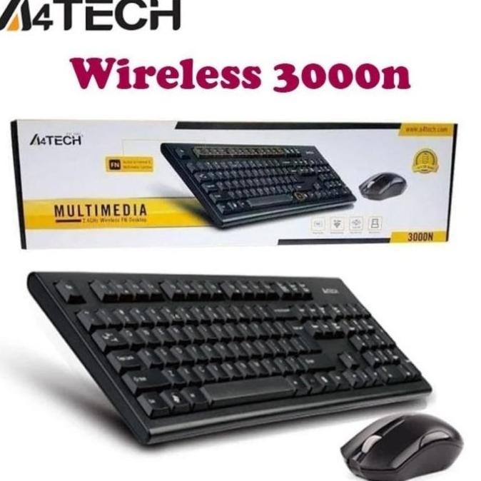 WIRELESS KEYBOARD MOUSE A4TECH 300N