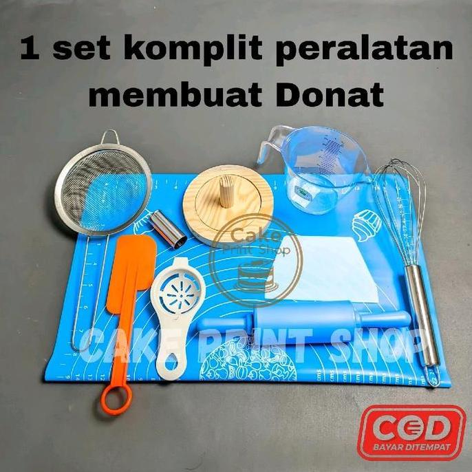 Cps 1 Set Komplit Peralatan Membuat Kue Donat Kitchenware Silikon Stainless