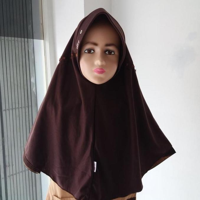 Jilbab Coklat PRAMUKA SD / SMP - L