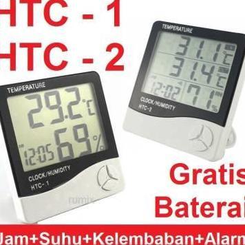 Thermometer Termometer Htc Suhu Hygrometer Clock Temperature Humidity