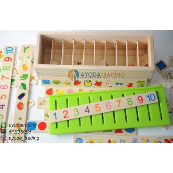 Classification Box Mainan Edukasi Mandarin Sorting Flash Card Game