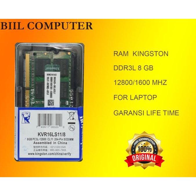 RAM KINGSTON SODIM DDRL3 8GB