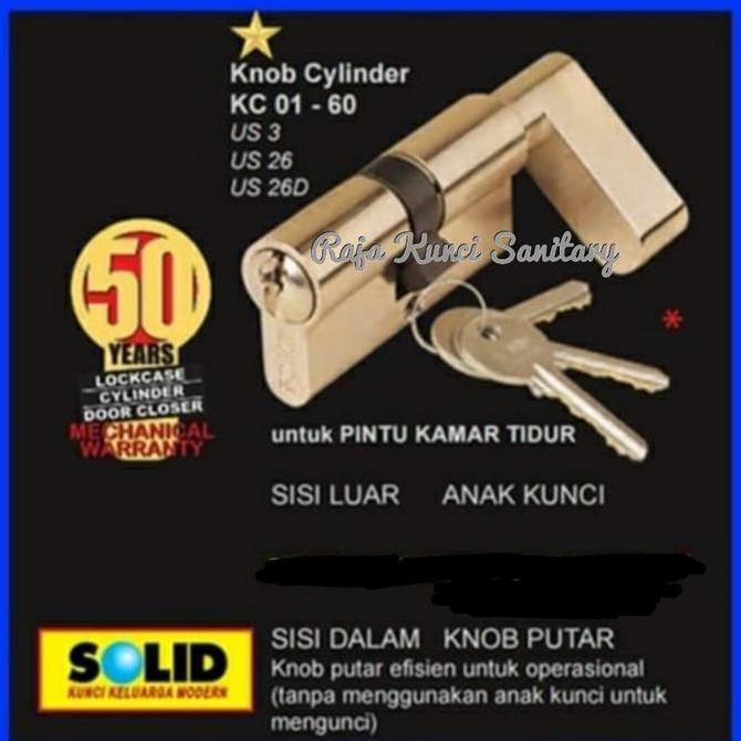 Promo Knob Cylinder Solid Kc 01-60 Mm/Cylinder Knob Kunci Solid