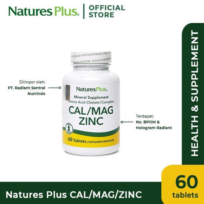 Bitamin- Natures Plus Cal/Mag/Zinc - 60 Tablet