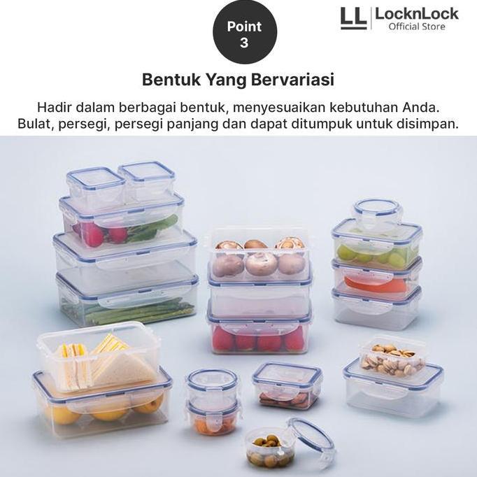 new LOCK&LOCK Rectangular Tall Food Container 1.3L HPL809