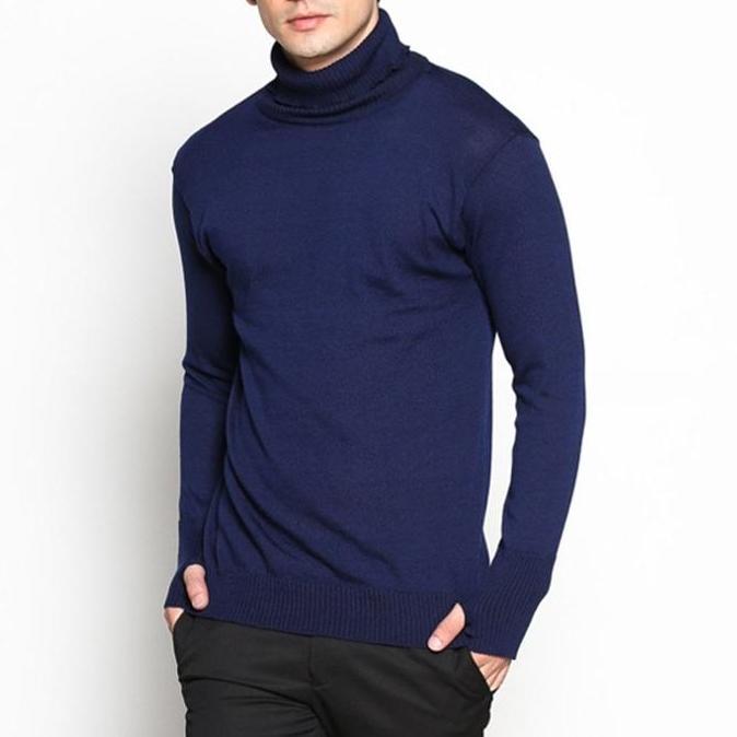 Sweater Rajut Pria Turtle Neck