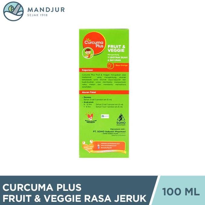 Vitmax- Curcuma Plus Fruit & Veggie Rasa Jeruk 100 Ml