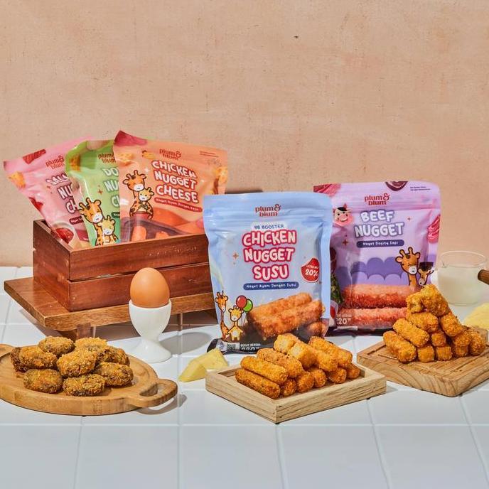 Cod,Bisa- Plum & Blum Nugget Chicken Beef Salmon No Msg - 12 Pcs