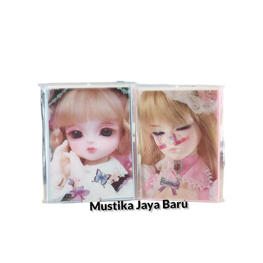 Kaca plus Sisir Motif / Cermin Mini Simple Random